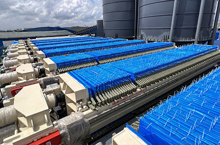 Project of sand washing wastewater treatment with chamber filter press