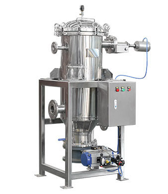 Stainless steel automatic PLC control vertical pressure leaf filter in pharmaceutical industry